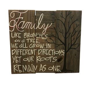 Rustic Brown Family Tree Wall Decor